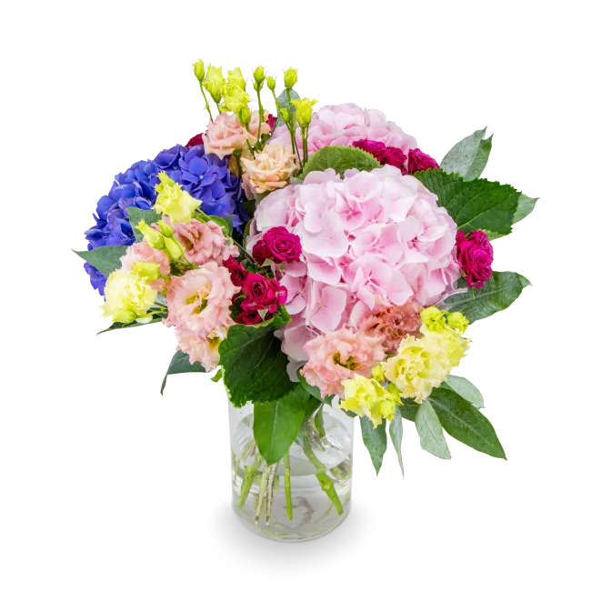 Bouquet of Hydrangeas and Spray Roses